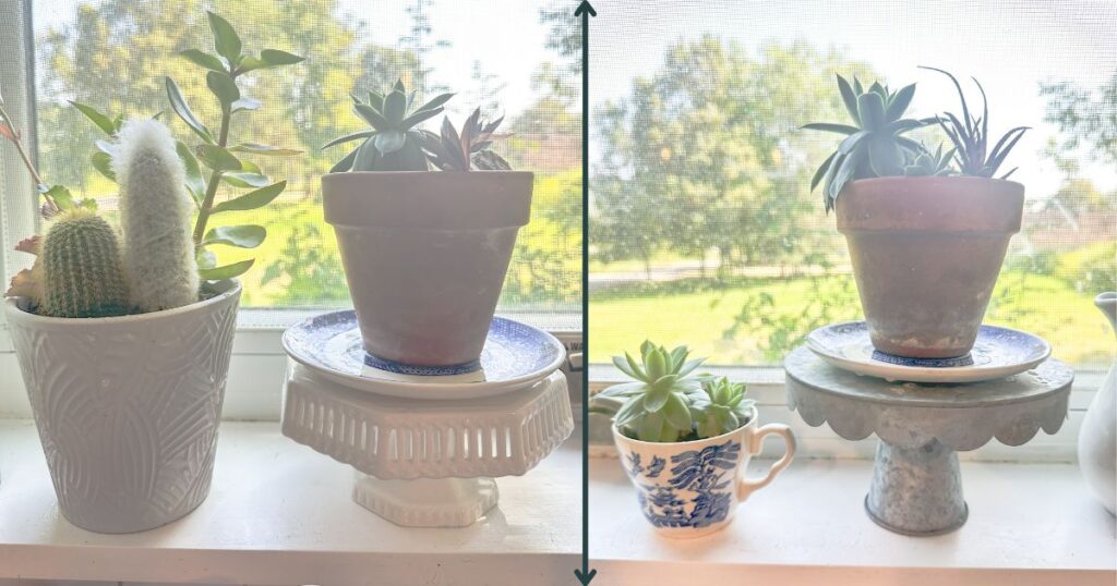 cake stand and tea cups-12 Cozy Kitchen Decor Ideas